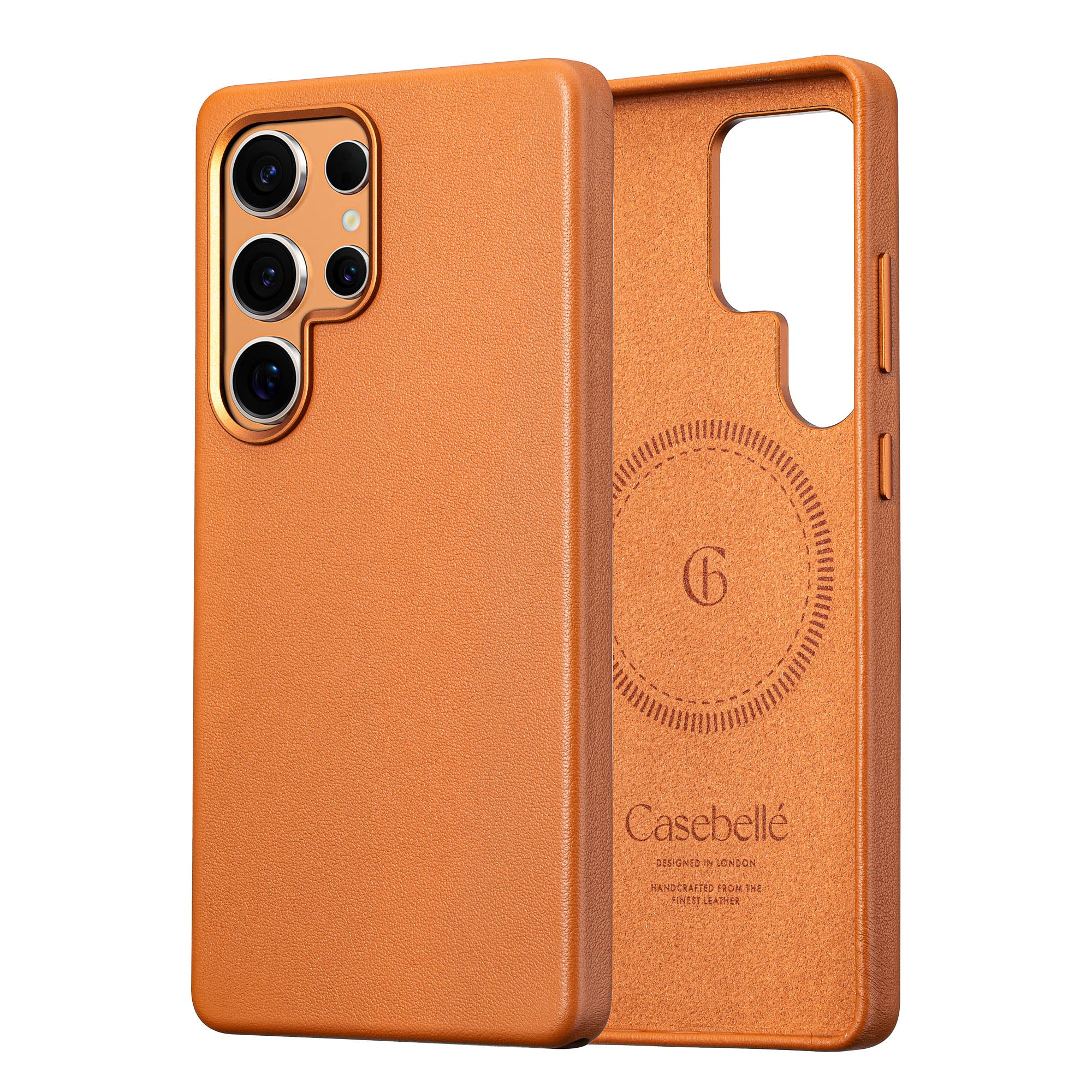 Samsung Galaxy S24 Ultra Leather Case - Timeless Luxe - Cognac Brown