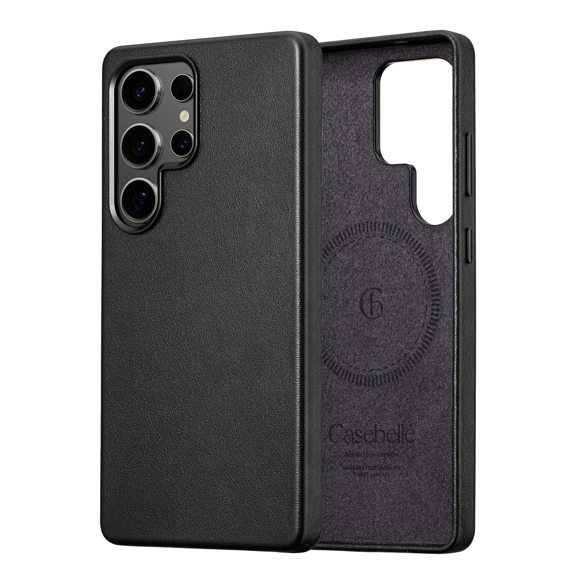 Samsung Galaxy S24 Ultra Leather Case - Timeless Luxe - Obsidian Black