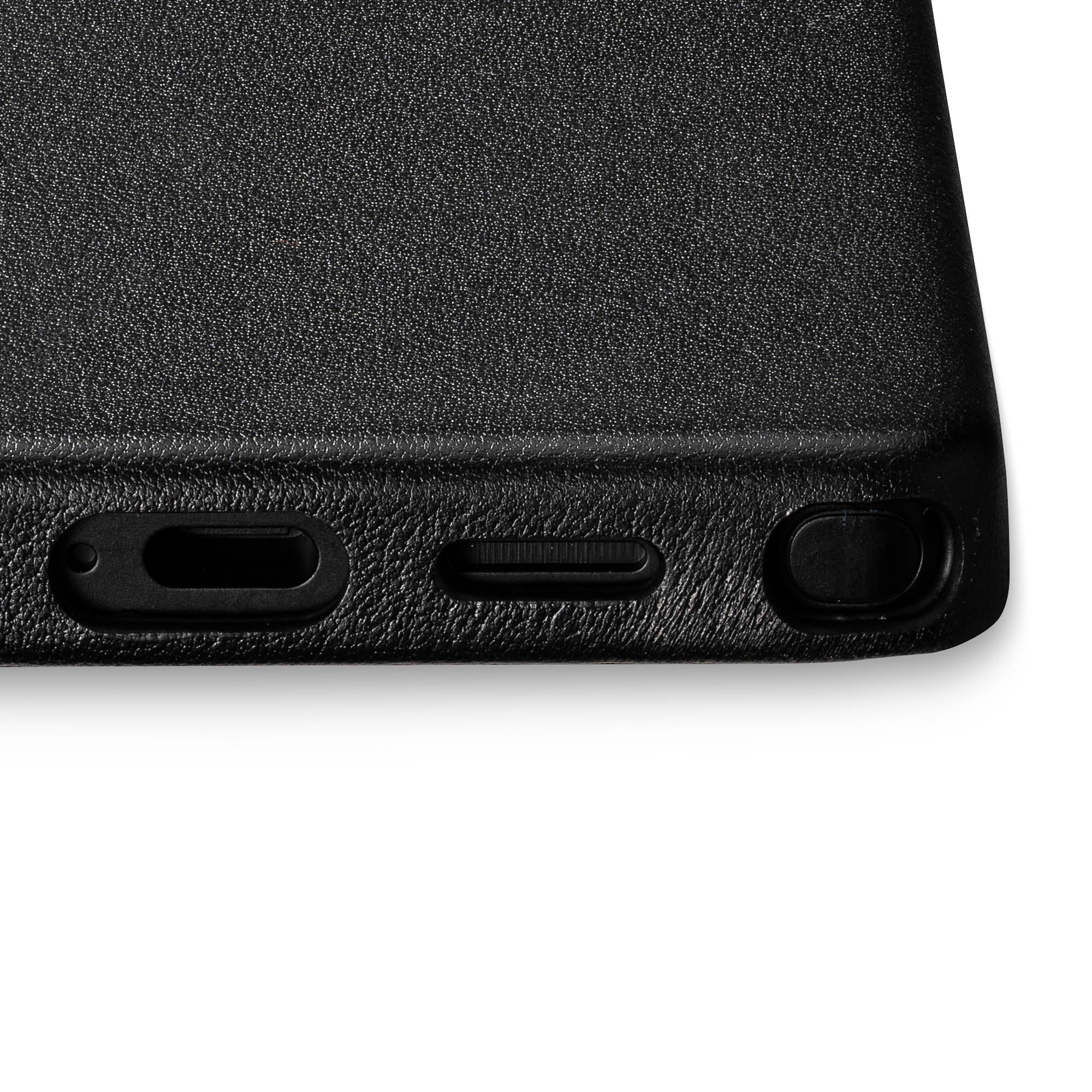Samsung Galaxy S24 Ultra Leather Case - Timeless Luxe - Obsidian Black
