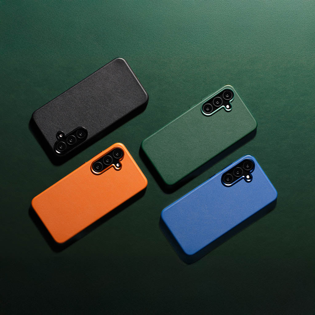 Samsung Galaxy S25 Leather Case - Timeless Luxe - Obsidian Black