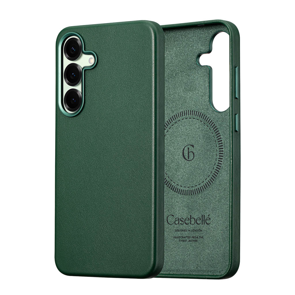 Samsung Galaxy S25 Leather Case - Timeless Luxe - Racing Green
