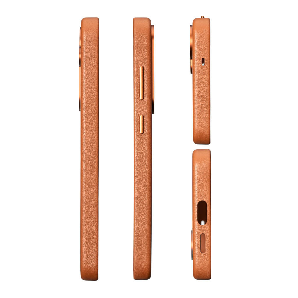 Samsung Galaxy S25 Plus Leather Case - Timeless Luxe - Cognac Brown