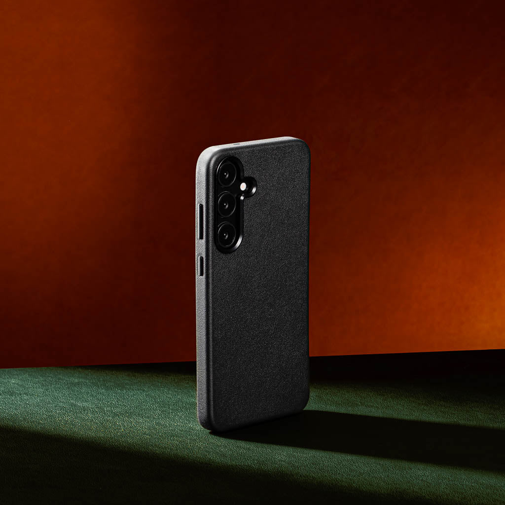 Samsung Galaxy S25 Plus Leather Case - Timeless Luxe - Obsidian Black