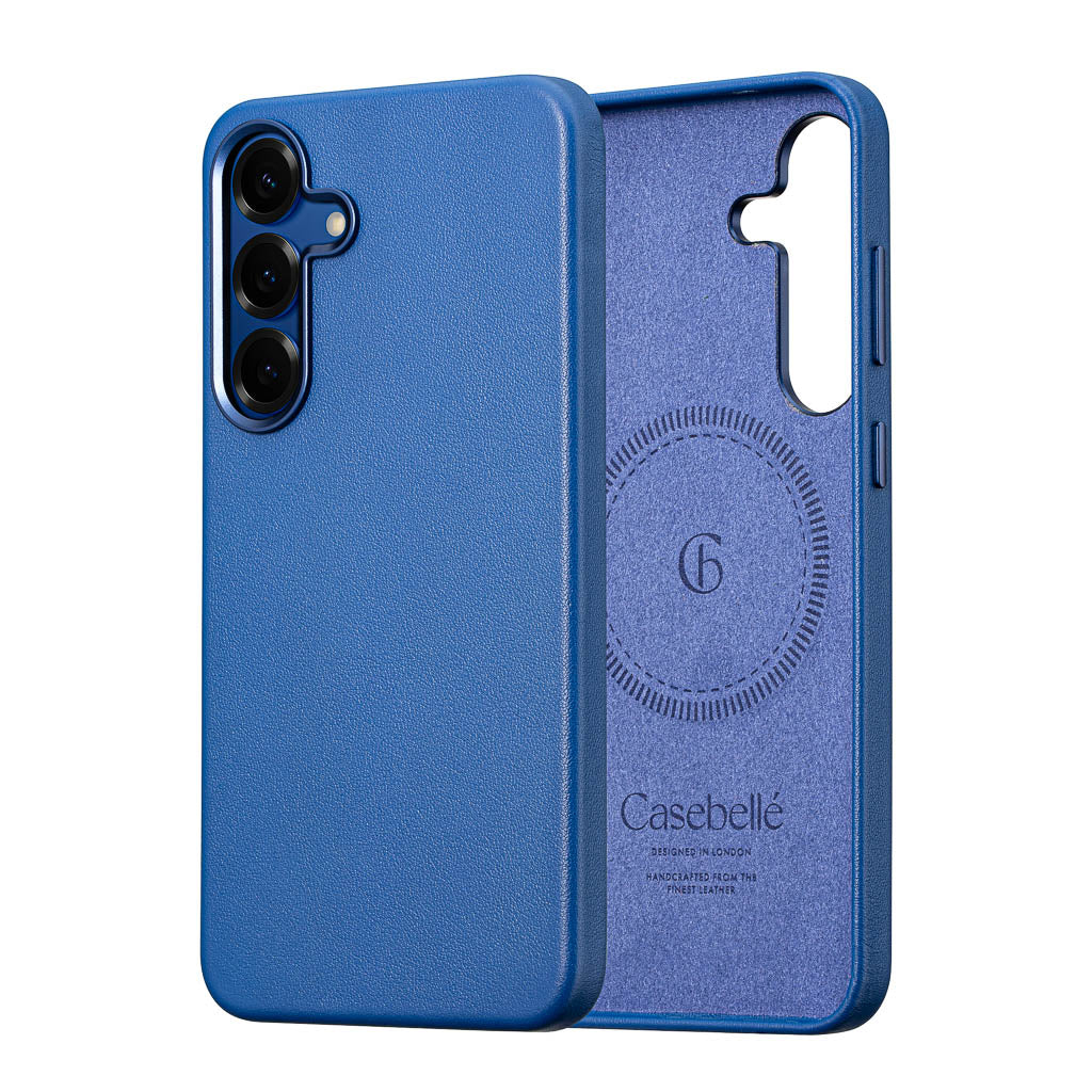 Samsung Galaxy S25 Plus Leather Case - Timeless Luxe - Sapphire Blue