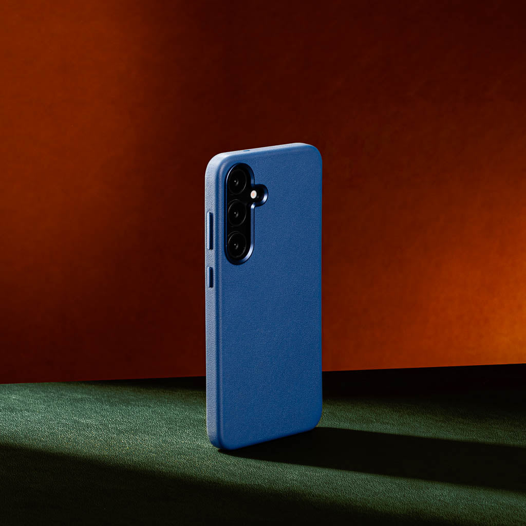 Samsung Galaxy S25 Plus Leather Case - Timeless Luxe - Sapphire Blue