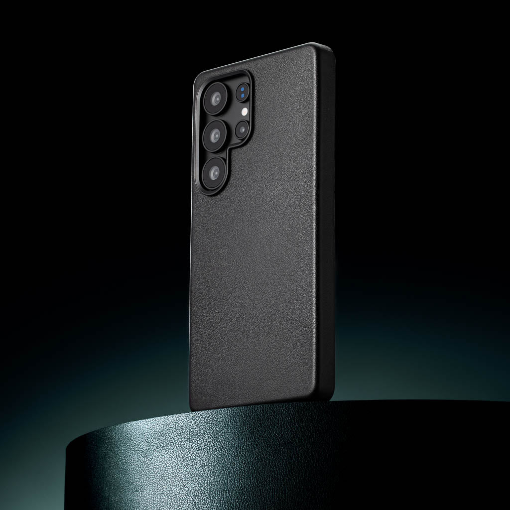 Samsung Galaxy S25 Ultra Leather Case - Timeless Luxe - Obsidian Black