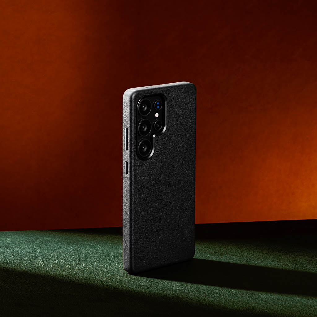 Samsung Galaxy S25 Ultra Leather Case - Timeless Luxe - Obsidian Black