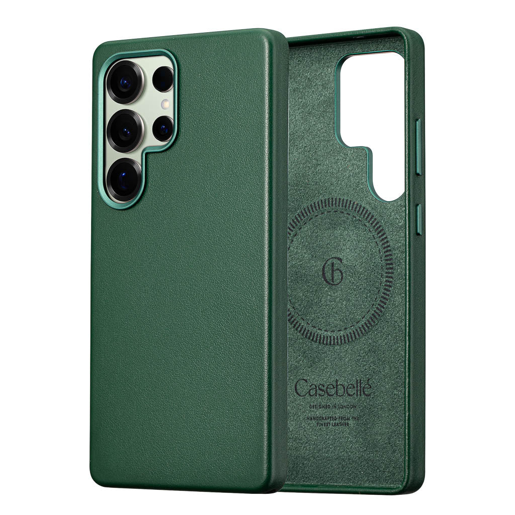 Samsung Galaxy S25 Ultra Leather Case - Timeless Luxe - Racing Green
