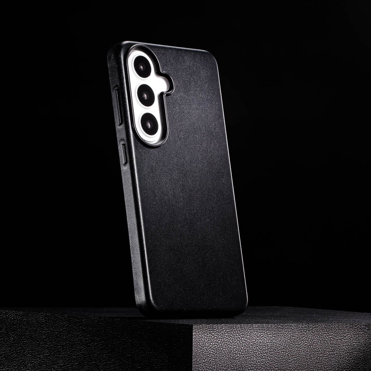 Samsung Galaxy S26 Plus Leather Case - Timeless Luxe - Obsidian Black