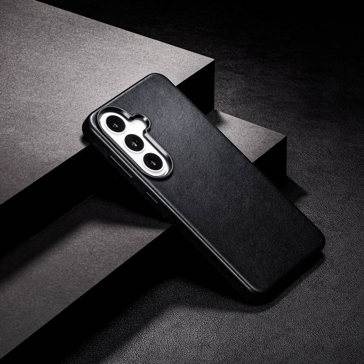 Samsung Galaxy S26 Plus Leather Case - Timeless Luxe - Obsidian Black