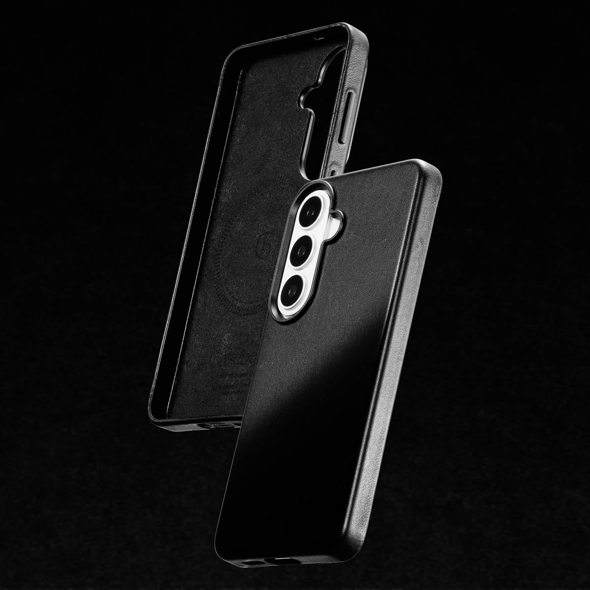 Samsung Galaxy S26 Plus Leather Case - Obsidian Black