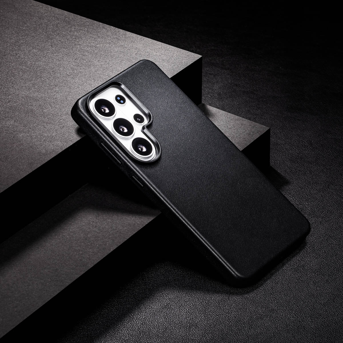 Samsung Galaxy S26 Ultra Leather Case - Timeless Luxe - Obsidian Black