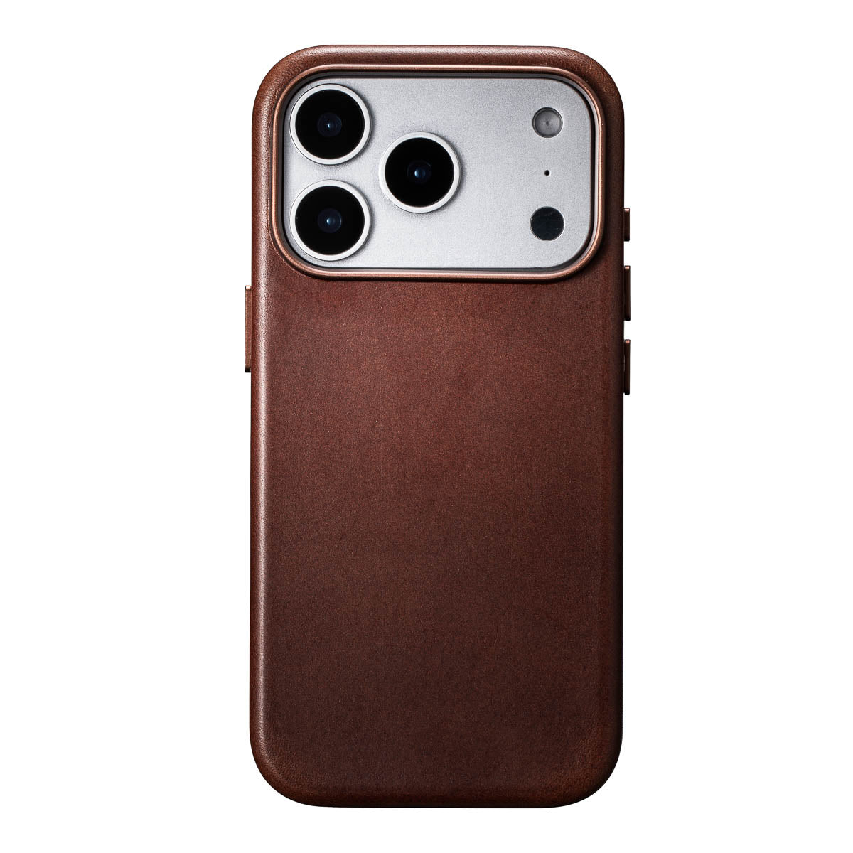 iphone 18 pro leather case in dark brown - vegetable-tanned italian vachetta magsafe case by casebelle