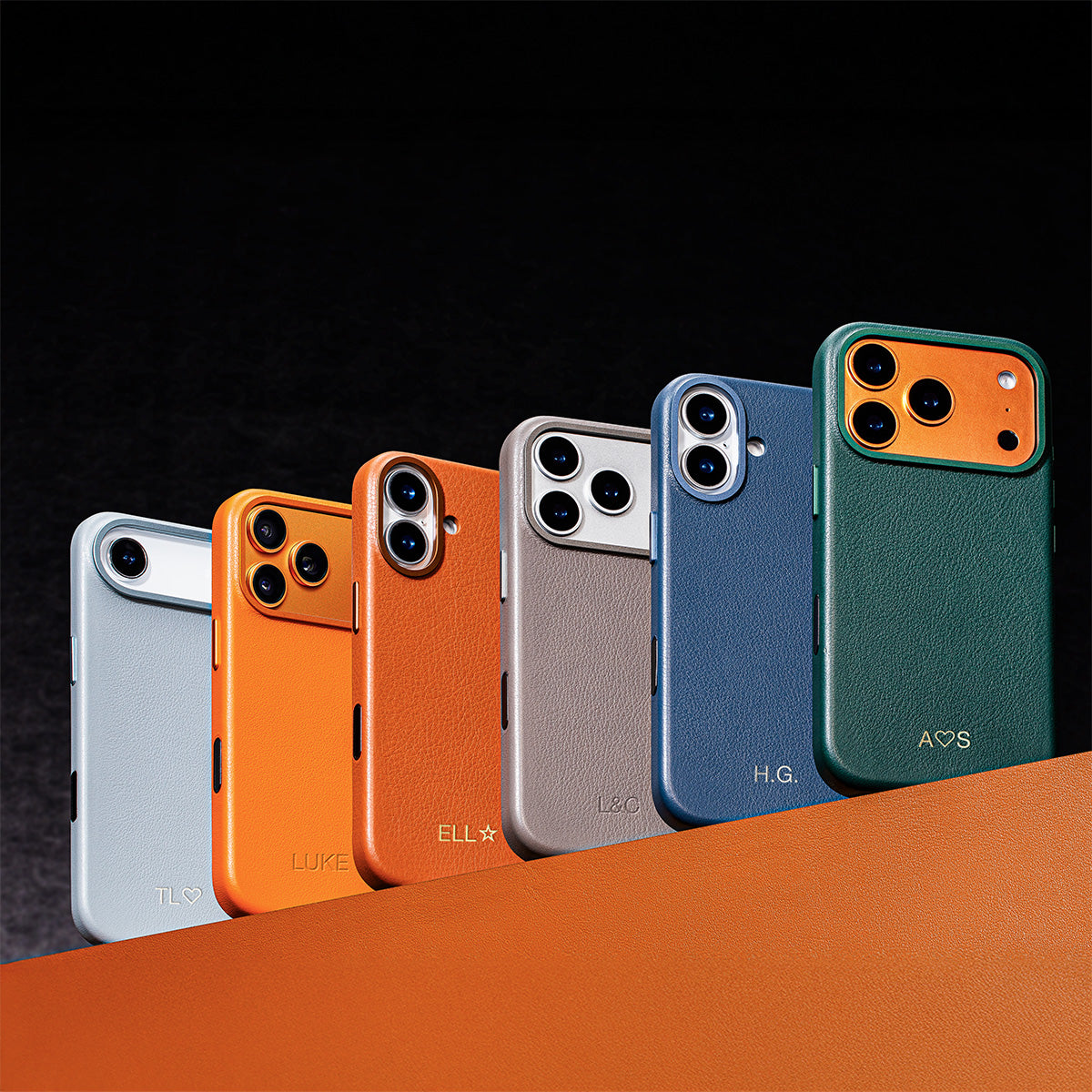 Leather iPhone 17 Pro Max Case - Solar Orange | Casebelle