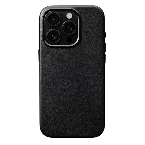 iPhone 15 Leather Case - MagSafe - Obsidian Black