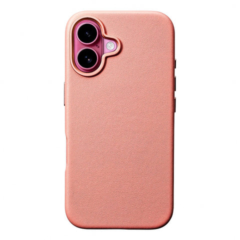 iPhone 16 Leather Case - MagSafe - Blush Pink