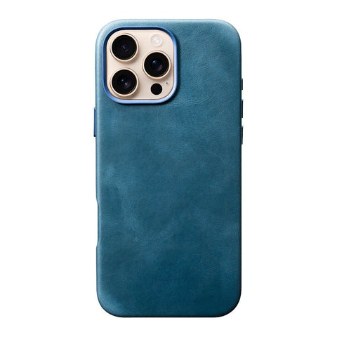 iPhone 16 Pro Leather Case - MagSafe - Dusk Blue