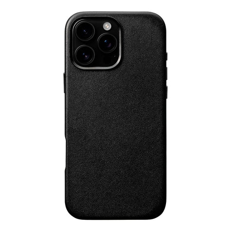 iPhone 16 Pro Leather Case - MagSafe - Obsidian Black