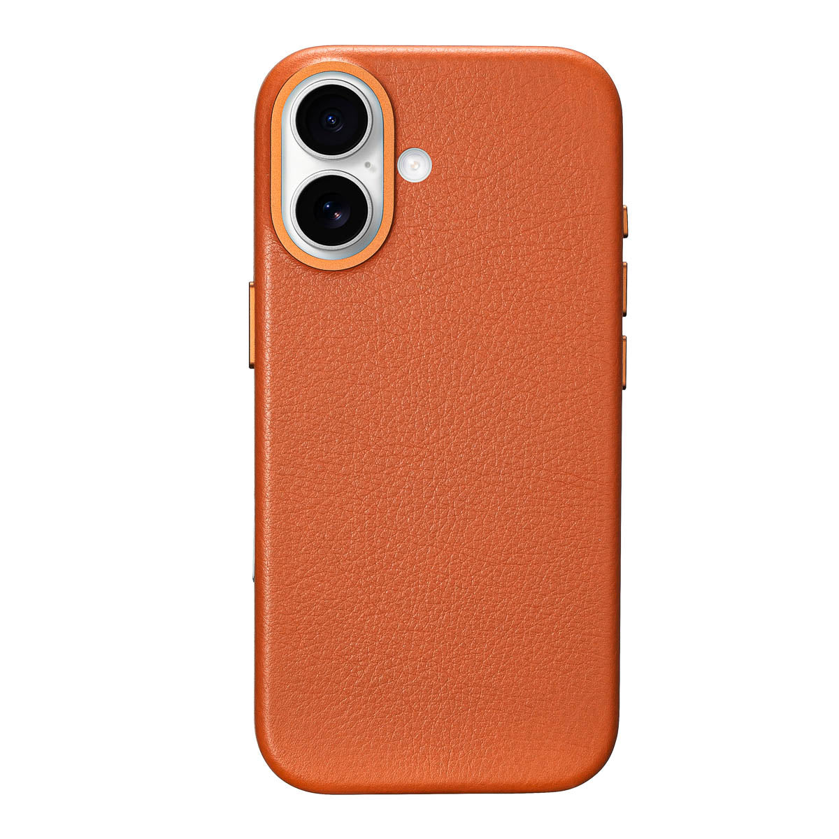 iphone 17 leather case in cognac brown - full-grain Italian leather magsafe case