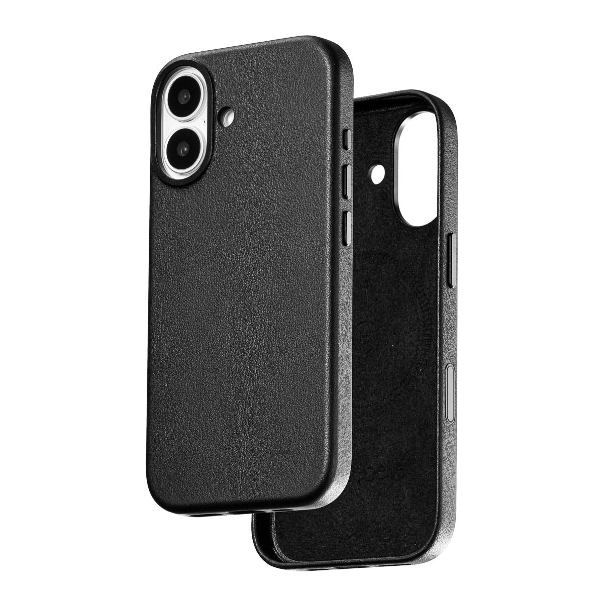 iphone 17 leather case in obsidian black by Casebelle - camera control touch button for improved accessibility