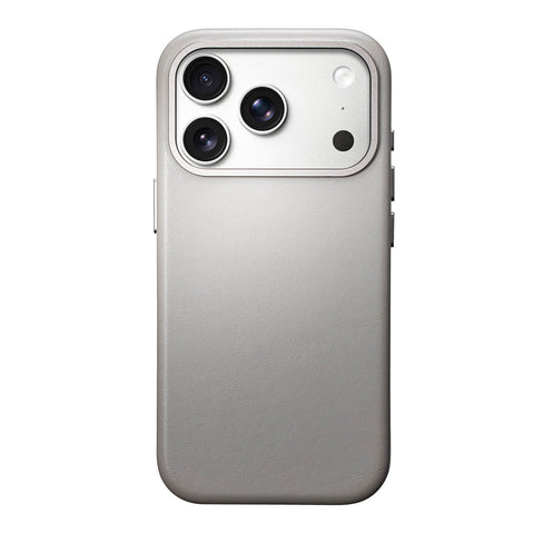 iPhone 17 Pro Leather Case - MagSafe - Stone Grey