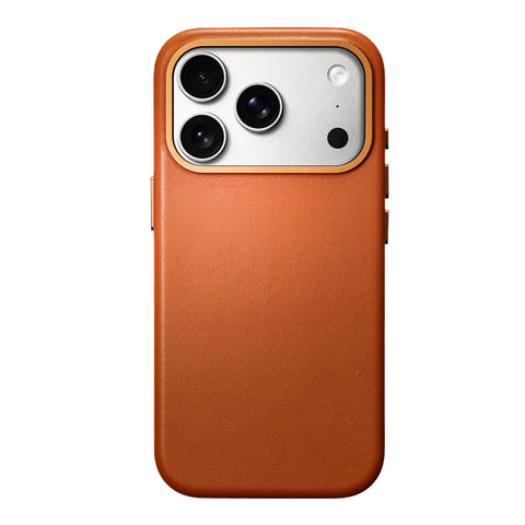 iPhone 17 Pro Max Leather Case - MagSafe - Cognac Brown