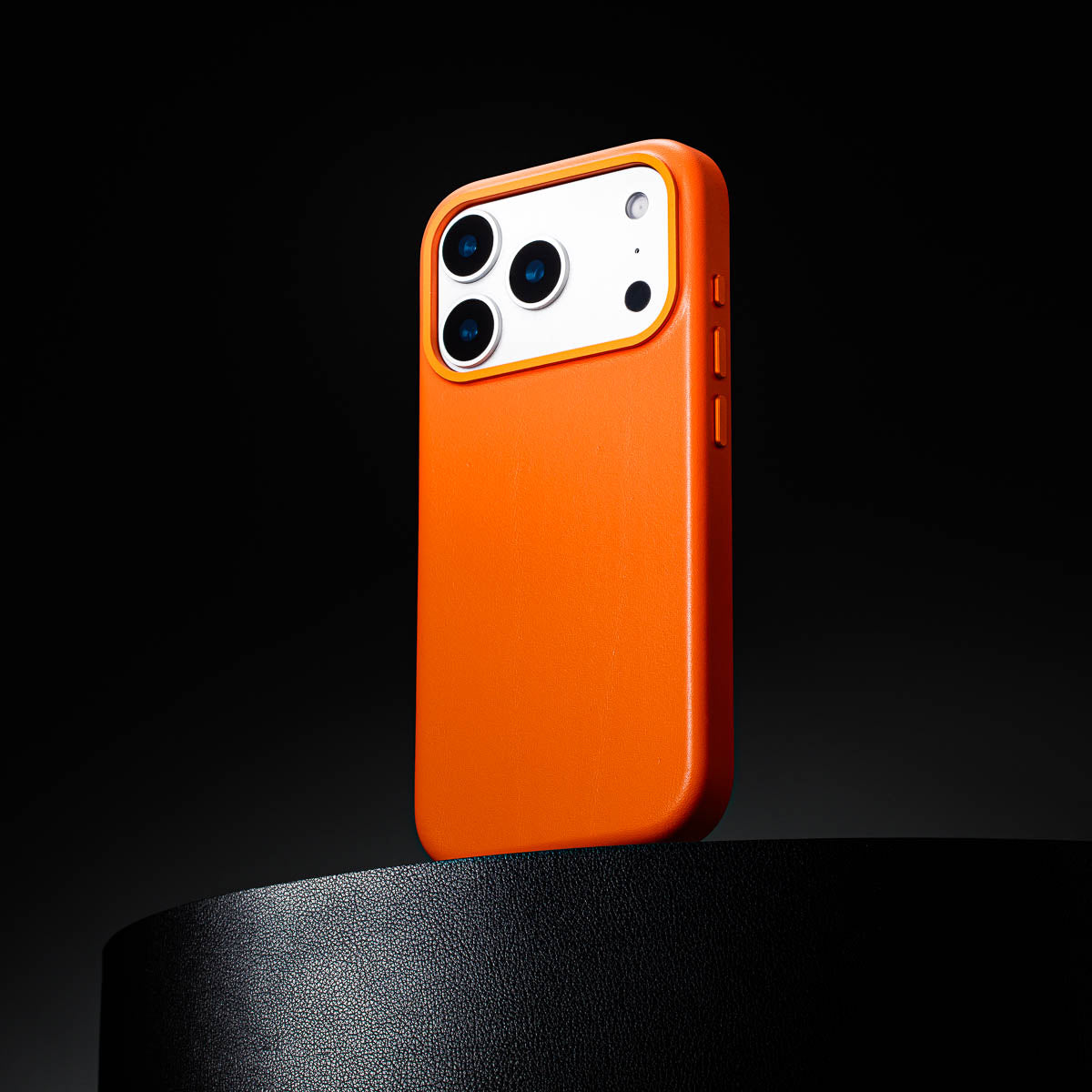 Leather iPhone 17 Pro Max Case - Solar Orange | Casebelle