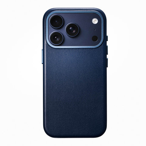 iPhone 17 Pro Max Leather Case - MagSafe - Steel Blue