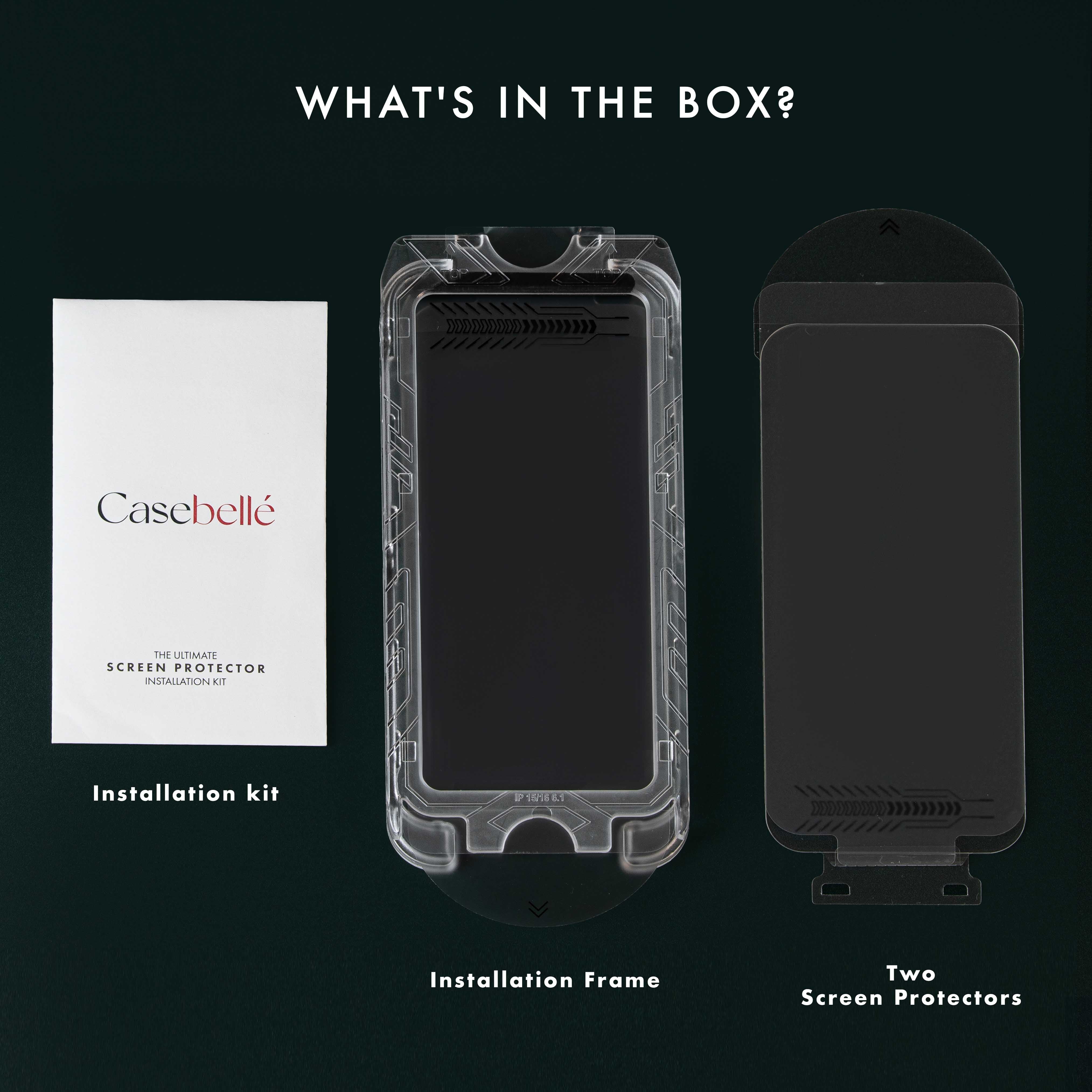 iphone 18 pro screen protector compatible with casebelle leather case
