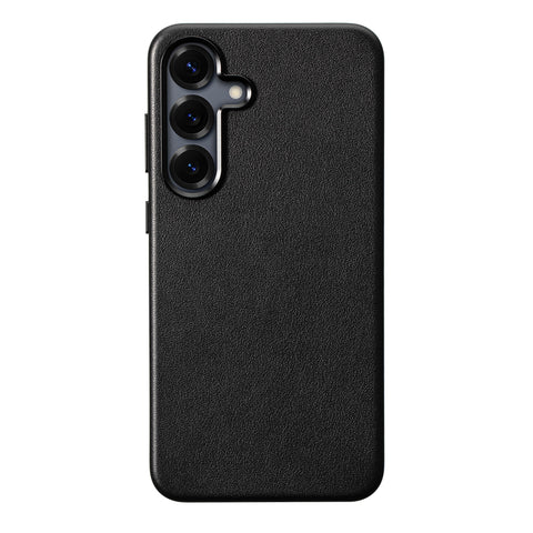 Samsung Galaxy S25 Plus Leather Case - Obsidian Black