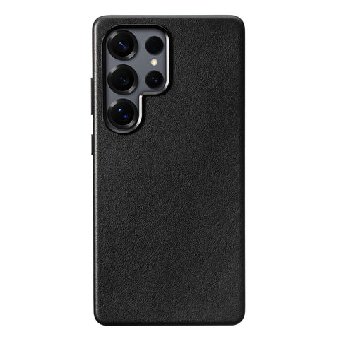 Samsung Galaxy S25 Ultra Leather Case - Obsidian Black